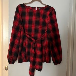 Tie in front winter flannel prenatal